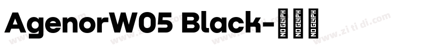 AgenorW05 Black字体转换